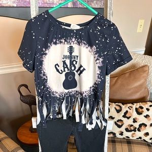 Johny cash outfit.  So cute on.